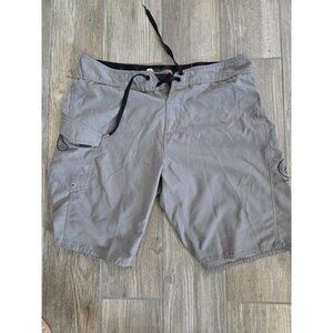 Volcom Men's Swim Trunks Shorts Gray Size 34 Swimming Swimsuit. 10" Inseam